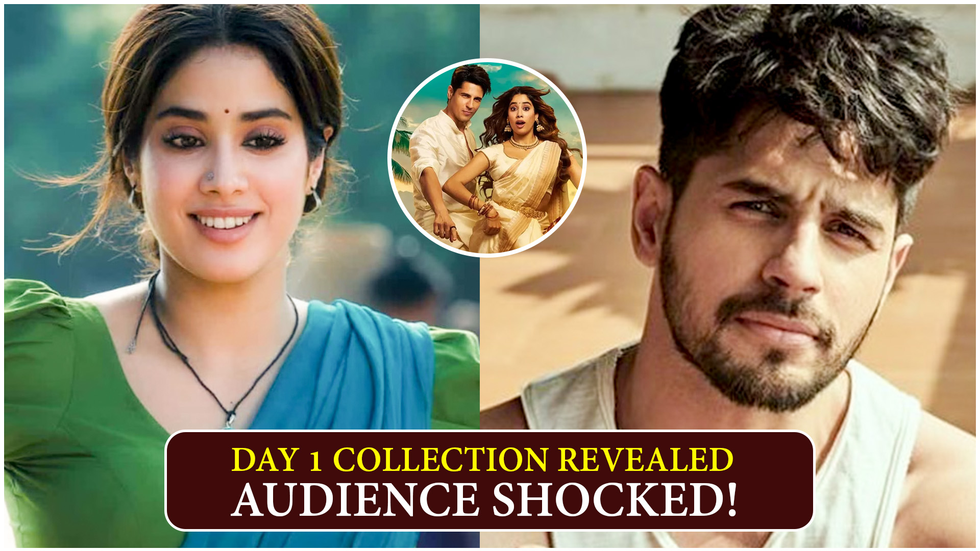 Sidharth Malhotra and Janhvi Kapoor Param Sundari movie poster