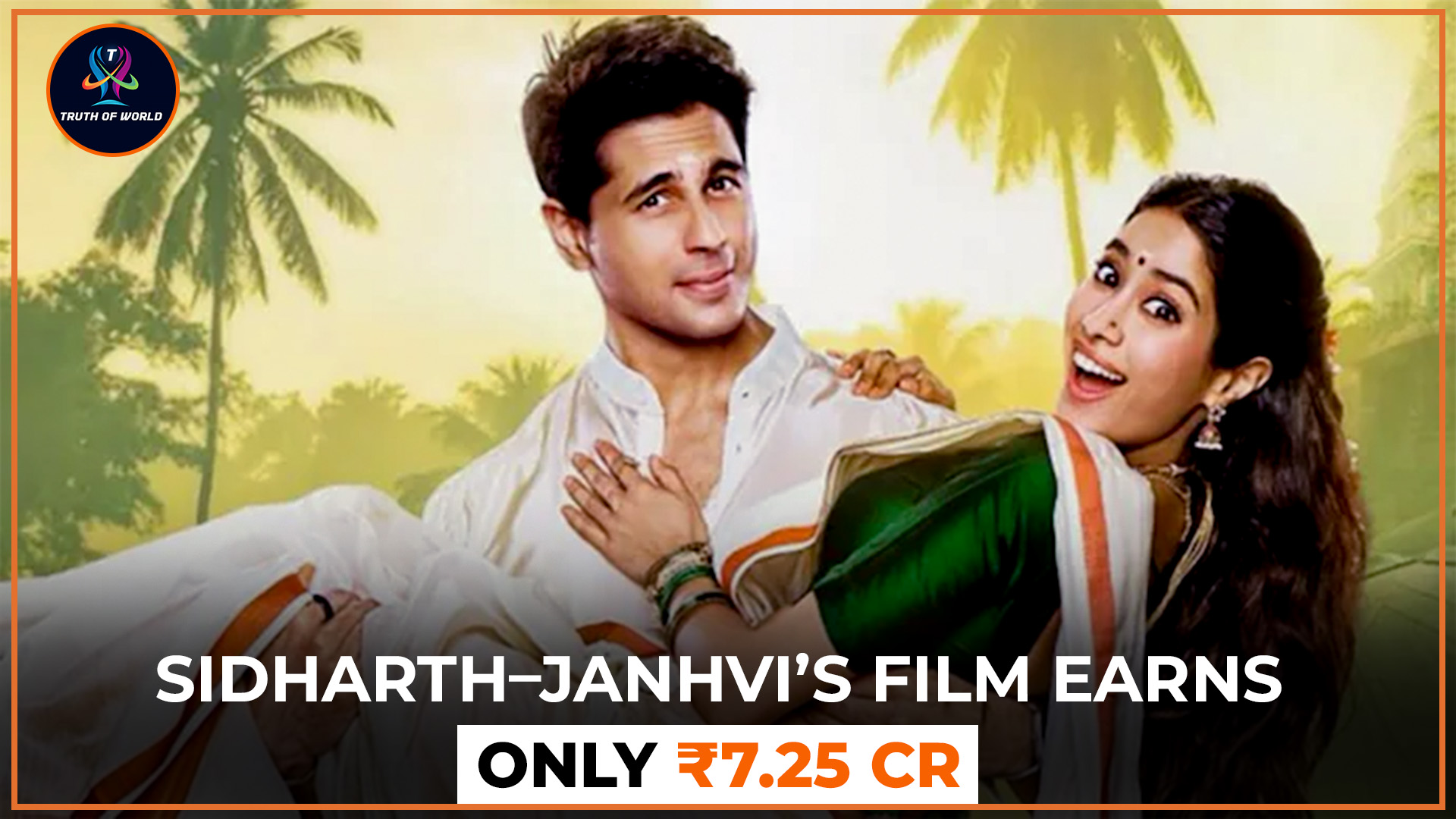 Sidharth Malhotra and Janhvi Kapoor in Param Sundari movie still