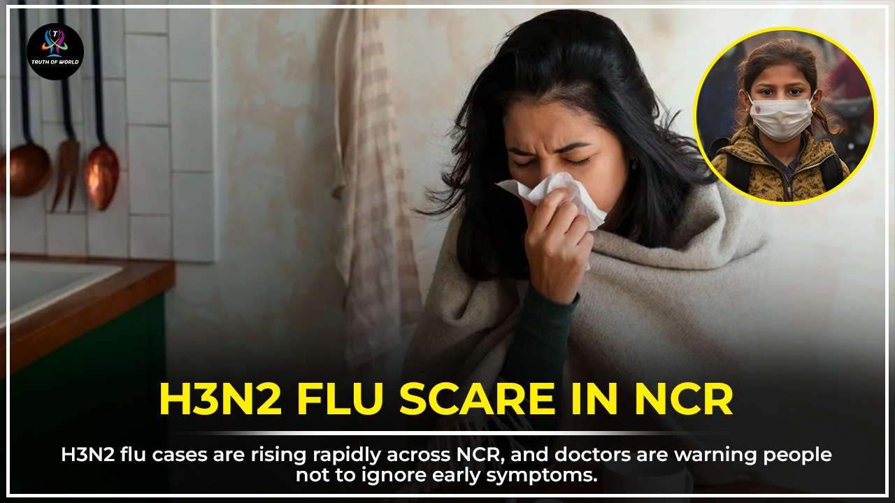Crowded Delhi hospital ward as H3N2 flu cases rise in NCR, doctors urge people to watch for key symptoms.