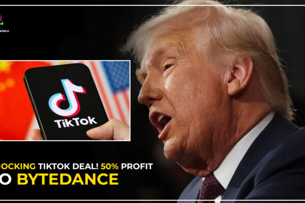 Donald Trump announcing TikTok deal with ByteDance profit sharing