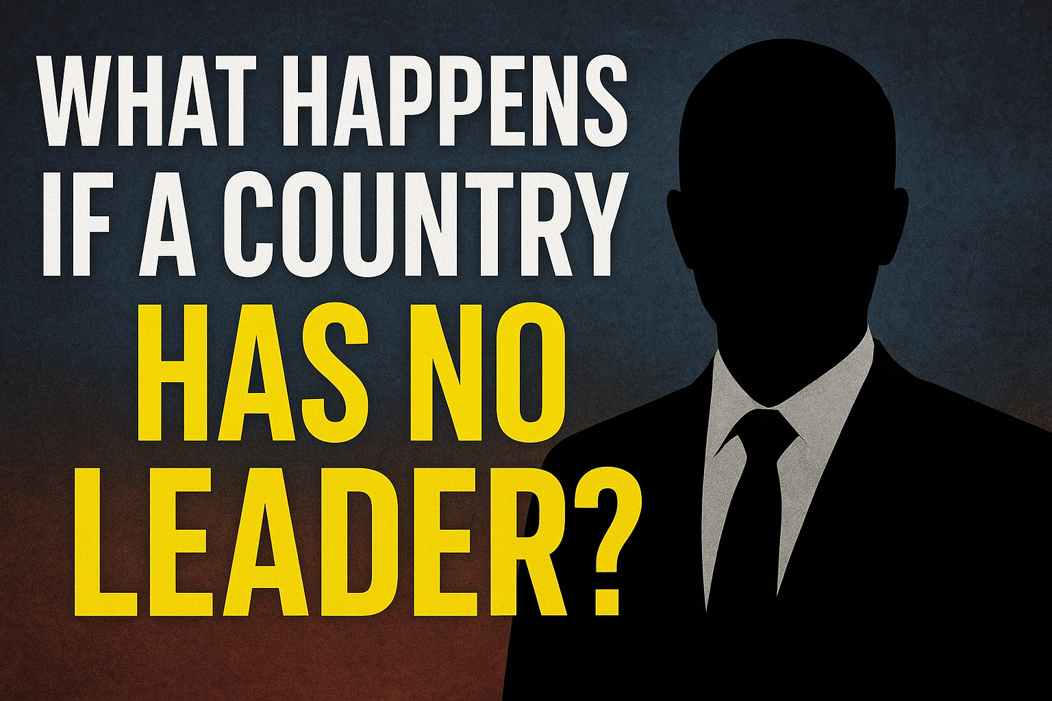 Country in chaos without a leader, showing political instability and uncertainty