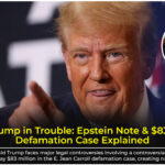 Donald Trump facing legal controversies with Epstein birthday note and E. Jean Carroll defamation case