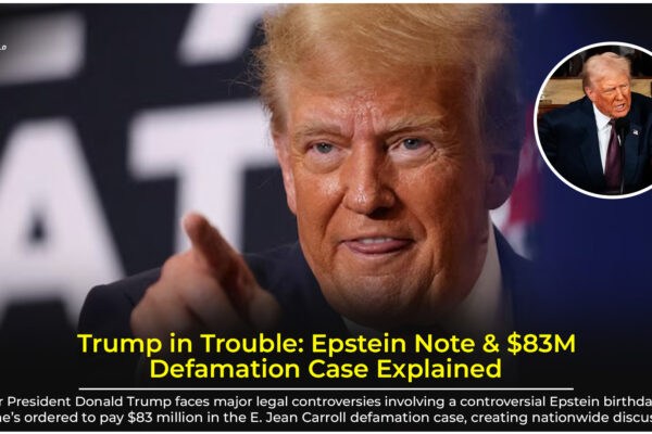 Donald Trump facing legal controversies with Epstein birthday note and E. Jean Carroll defamation case