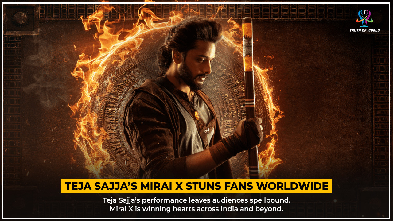 Teja Sajja in Mirai X futuristic sci-fi action scene