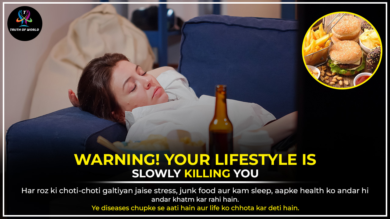 Unhealthy lifestyle habits like stress, junk food, and lack of sleep are slowly damaging health and causing lifestyle diseases