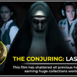 The Conjuring Last Rites movie poster showing horror scene and box office success