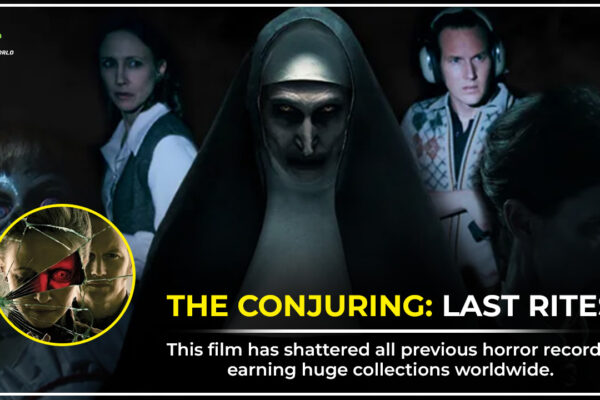 The Conjuring Last Rites movie poster showing horror scene and box office success