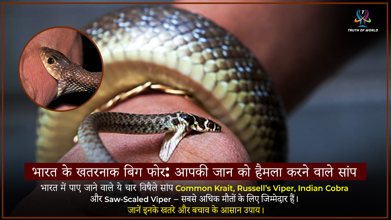 Big Four snakes in India, Dangerous Venomous Snakes, Snake Bite Awareness, India Snake Safety