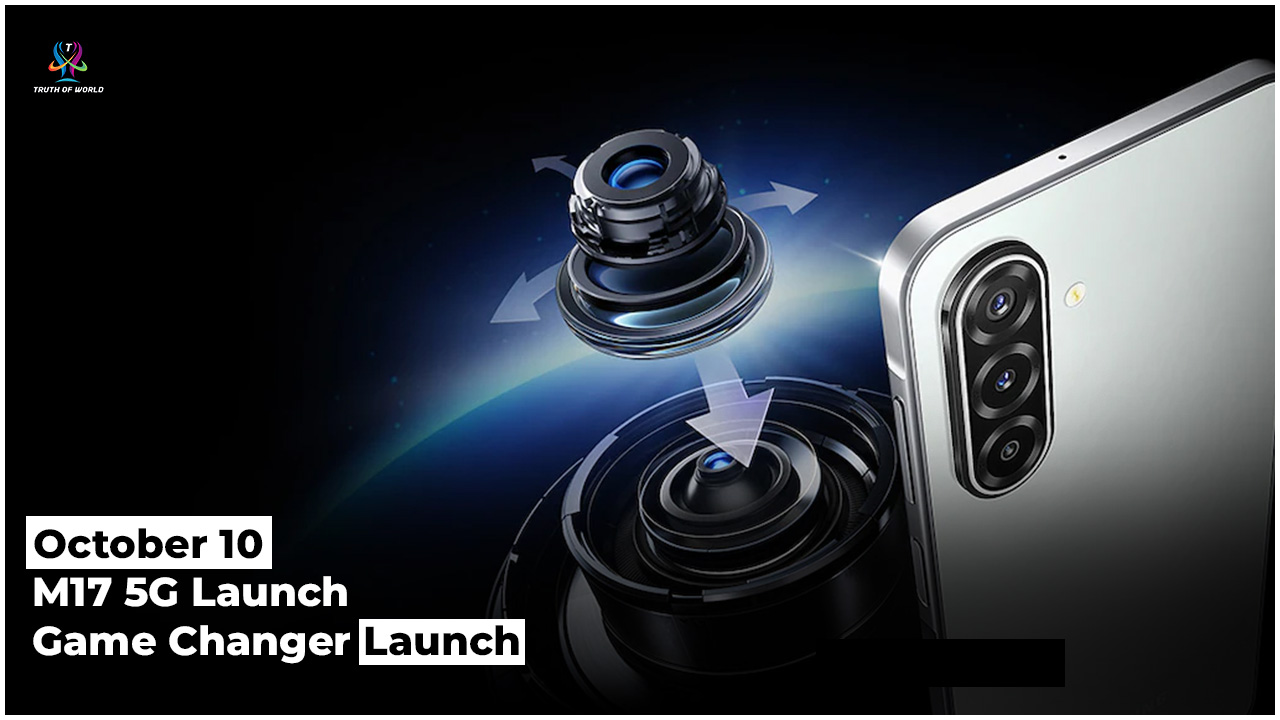Samsung Galaxy M17 5G launching on October 10, 2025, with OIS camera — Samsung’s most affordable 5G smartphone featuring flagship-level stabilization technology.