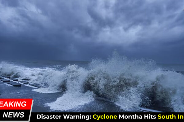 Cyclone Montha makes landfall near Kakinada causing heavy rains and strong winds across Andhra Pradesh, Odisha, and Tamil Nadu.