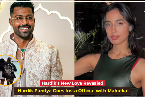 Hardik Pandya and Mahieka Sharma posing together during their romantic birthday getaway shared on Instagram.