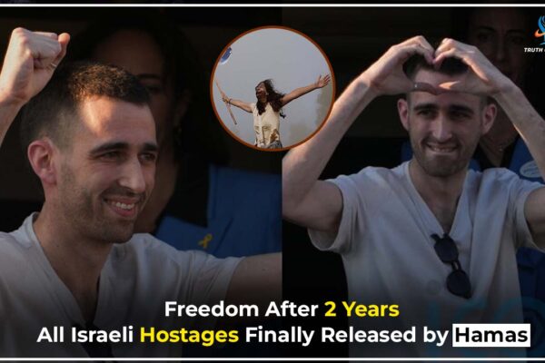 All Israeli hostages freed after two years in Hamas captivity, marking a historic moment of relief and peace for Israel.