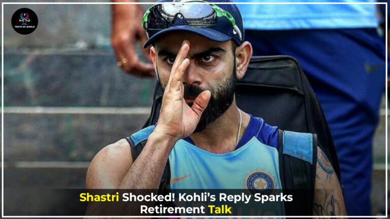 Virat Kohli and Ravi Shastri during interview moment that sparked retirement rumors