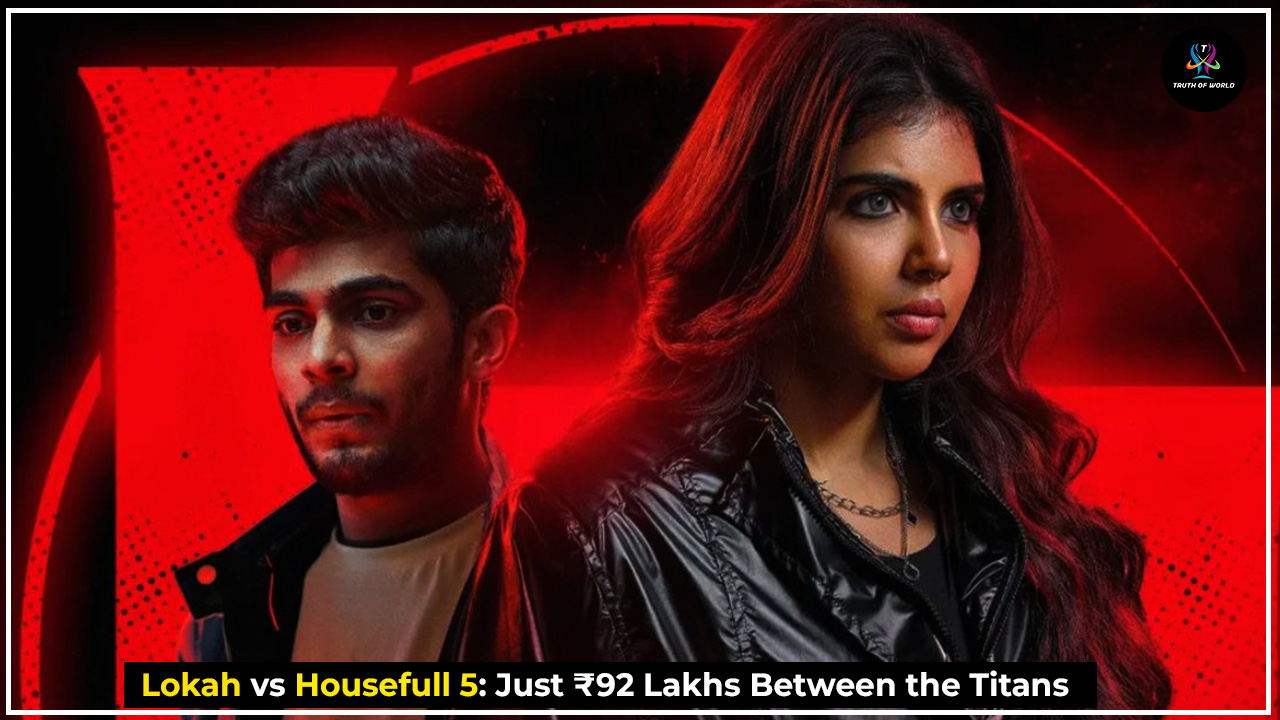 Lokah Chapter 1 inches closer to beating Housefull 5 worldwide, only ₹92 lakhs short, starring Chandra in a record-breaking run.
