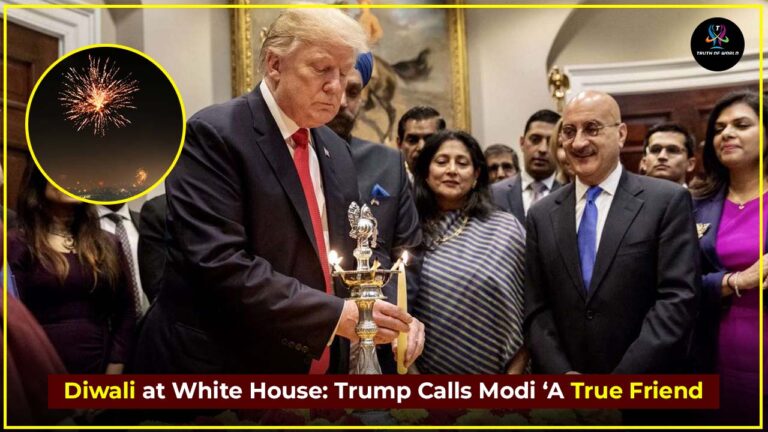 US President Donald Trump lights a diya at the White House Diwali 2025 celebration while praising Indian Prime Minister Narendra Modi as a “great friend,” attended by Indian-American community leaders.